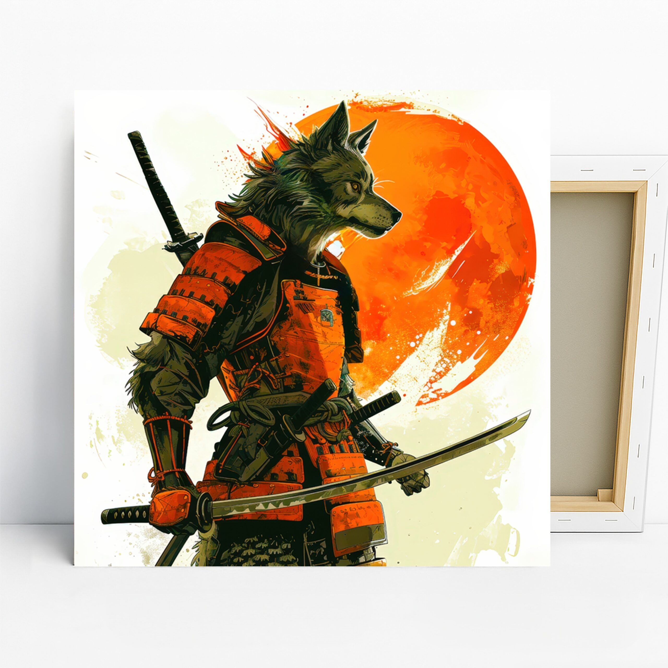 1.jpg Wolf Samurai Art