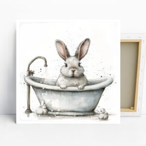 Bunny Tub Time Art