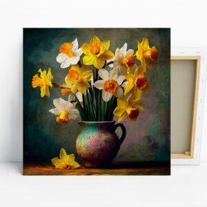 Daffodil Bloom Vase Art
