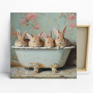 Bunny Bathtime Art