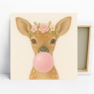 Deer Bubblegum Art