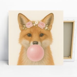 Fox Bubble Gum Art
