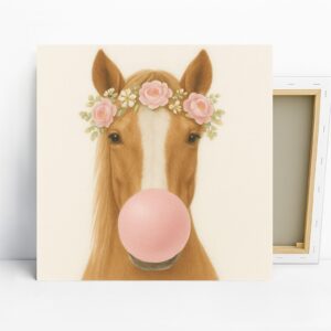 Horse Bubble Gum Art