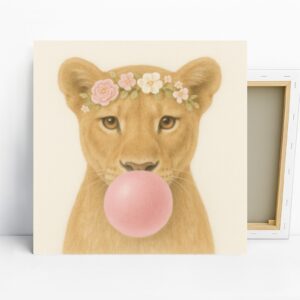 Lion Bubblegum Art