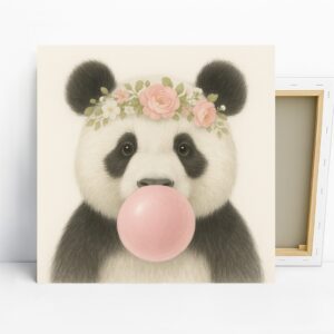 Panda Bubble Gum Art