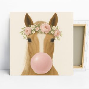 Horse Bubble Gum Art