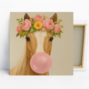 Horse Bubble Gum Art