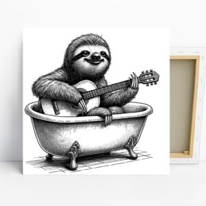 Sloth Guitar Art