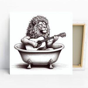 Lion Guitar Art
