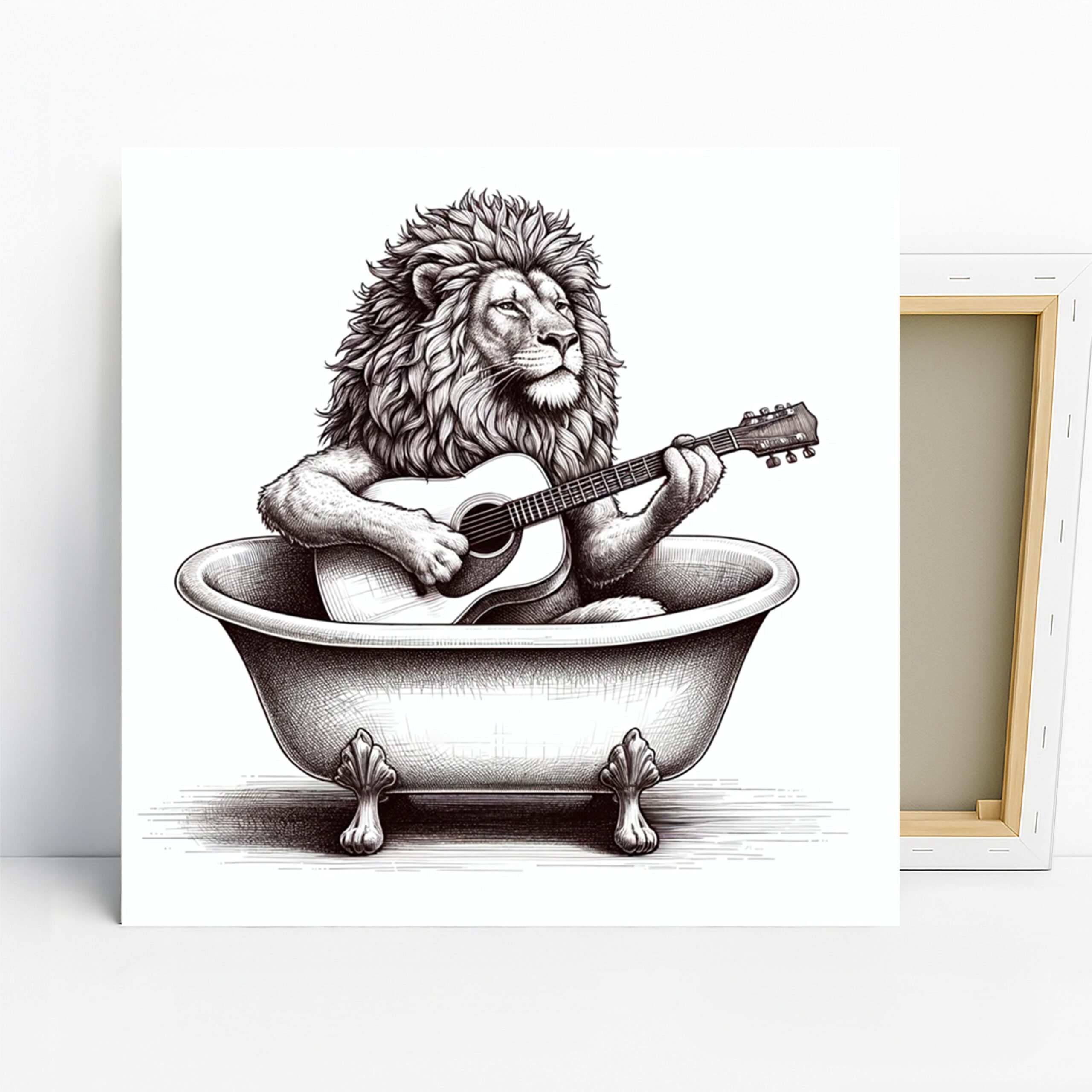 1.jpg Lion Guitar Art