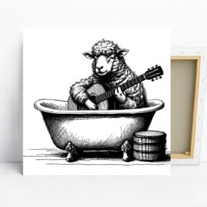 Sheep Guitar Art