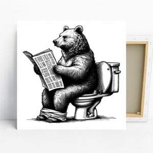 Bear Toilet Reader Art