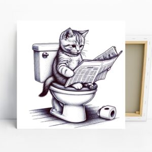 Cat Toilet Art
