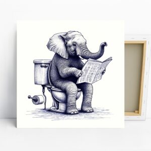 Elephant Toilet Reading Art