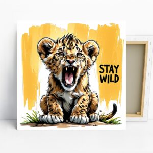 Baby Lion Roar Art