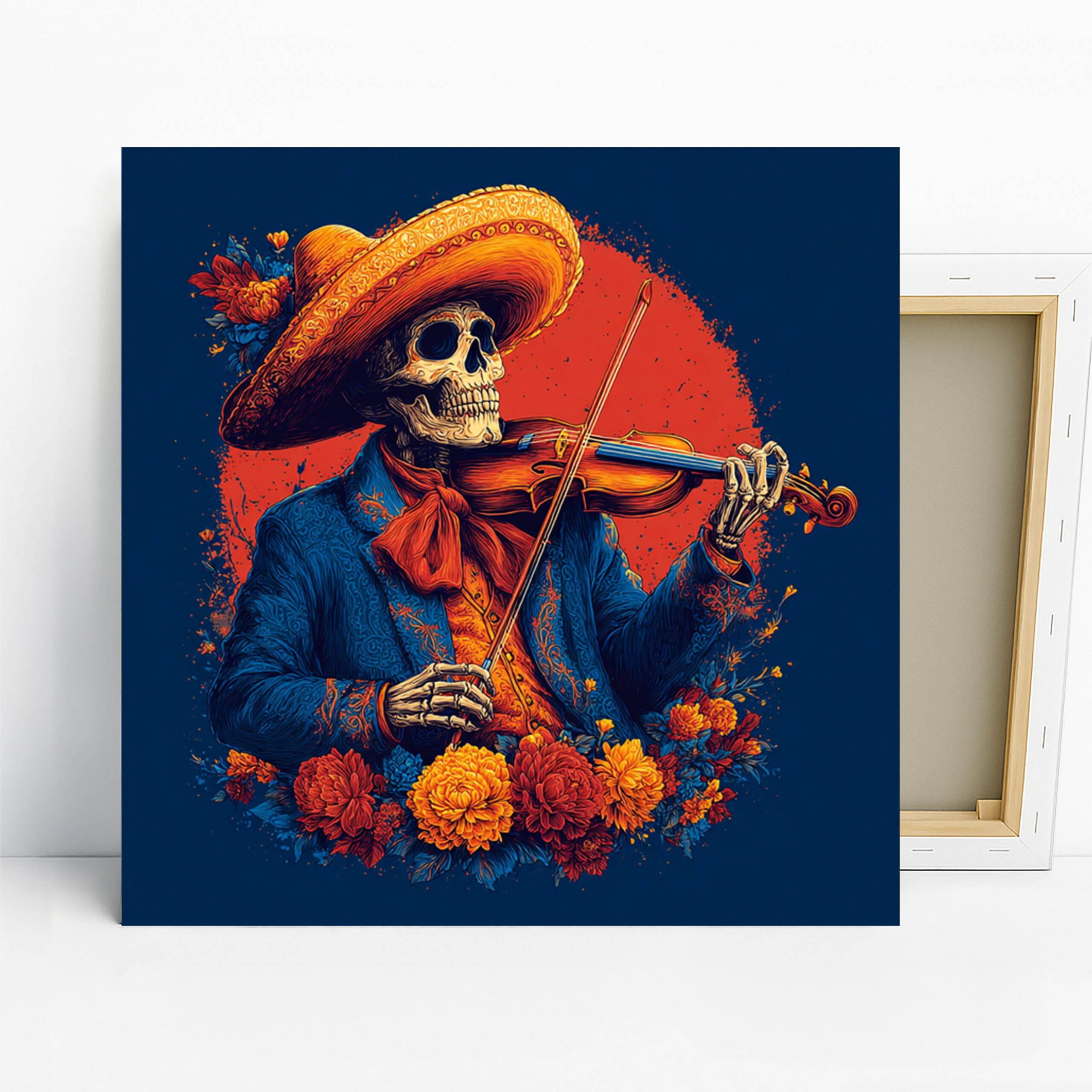 1.jpg Day of the Dead Violinist Art