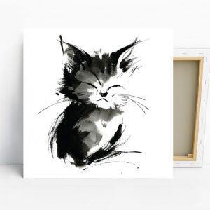 Sleepy Cat Art