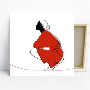 Red Silhouette Art