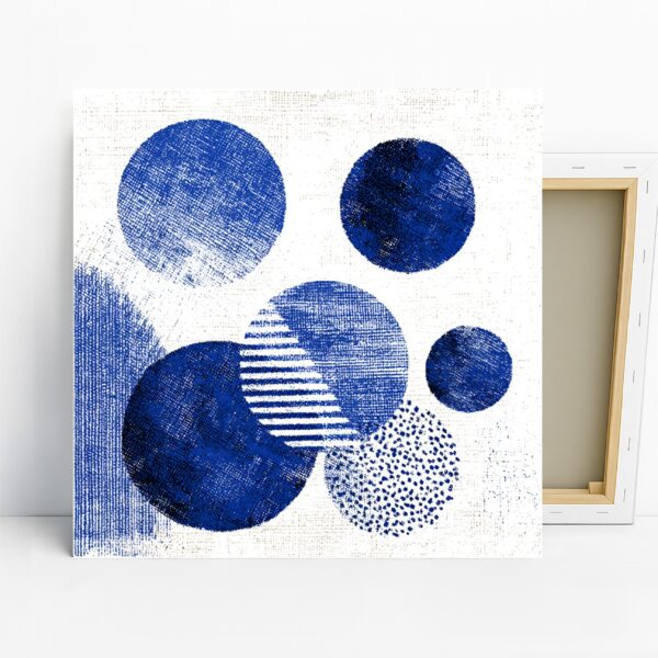 Blue Circles Abstract Art