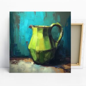 Vibrant Green Pitcher Art