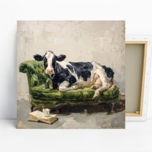 Cow on Couch Art