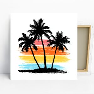 Tropical Sunset Palm Trees Art