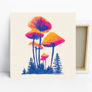 Colorful Mushroom Art