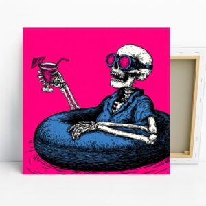 Skeleton Cocktail Party Art