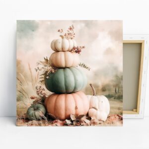 Pastel Pumpkin Stack Art