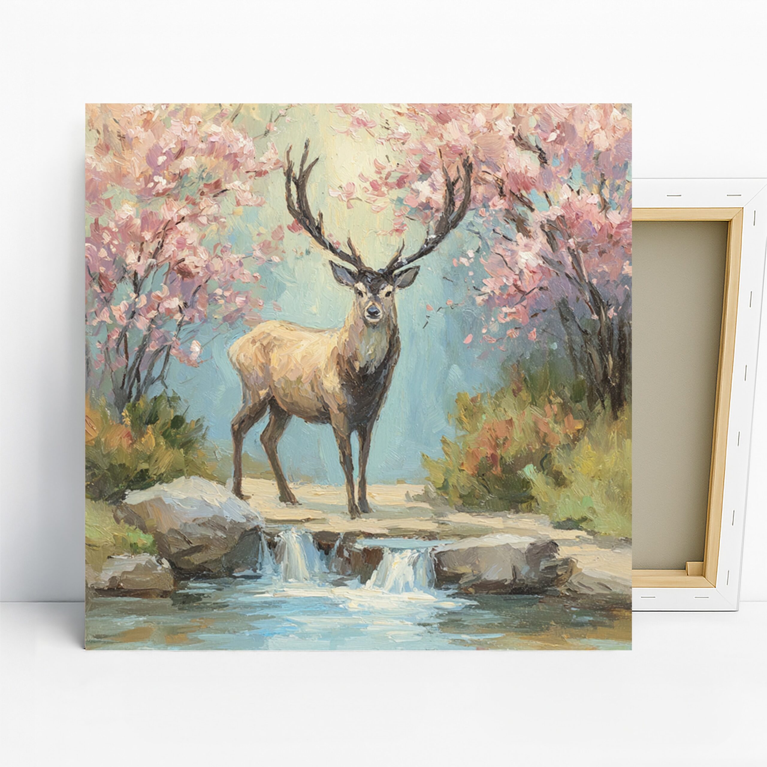 1.jpg Deer Cherry Blossom Art