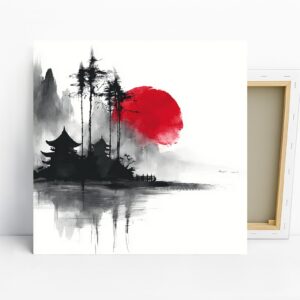 Rising Sun Pagoda Art