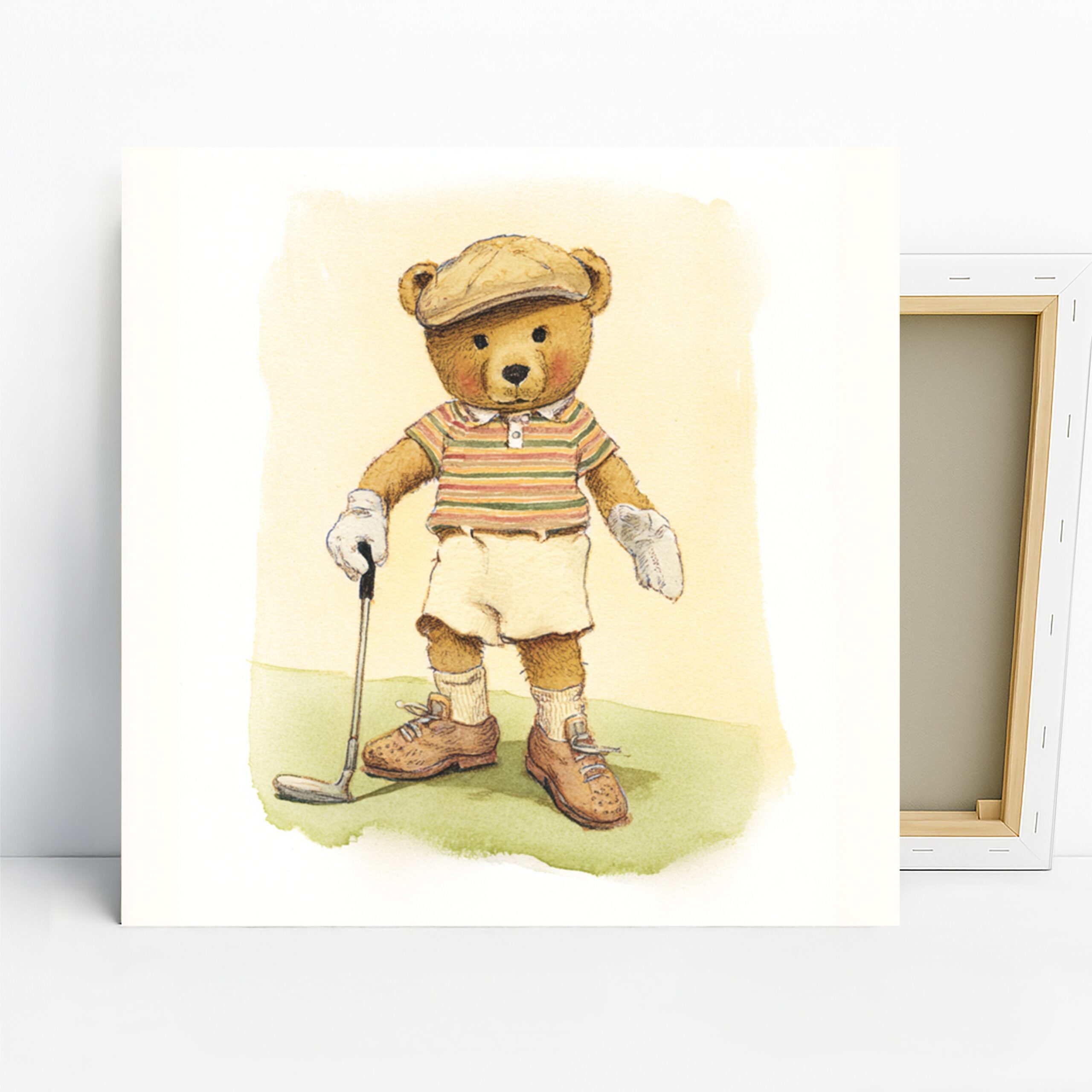 1.jpg Bear Golfing Art