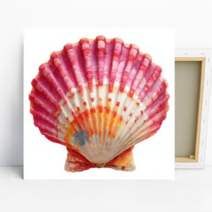 Red Seashell Art