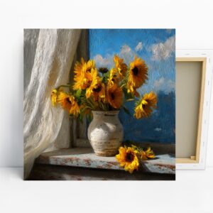 Sunflower Vase Art