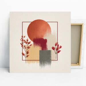 Geometric Autumn Sunset Art
