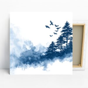 Flying Birds Forest Art