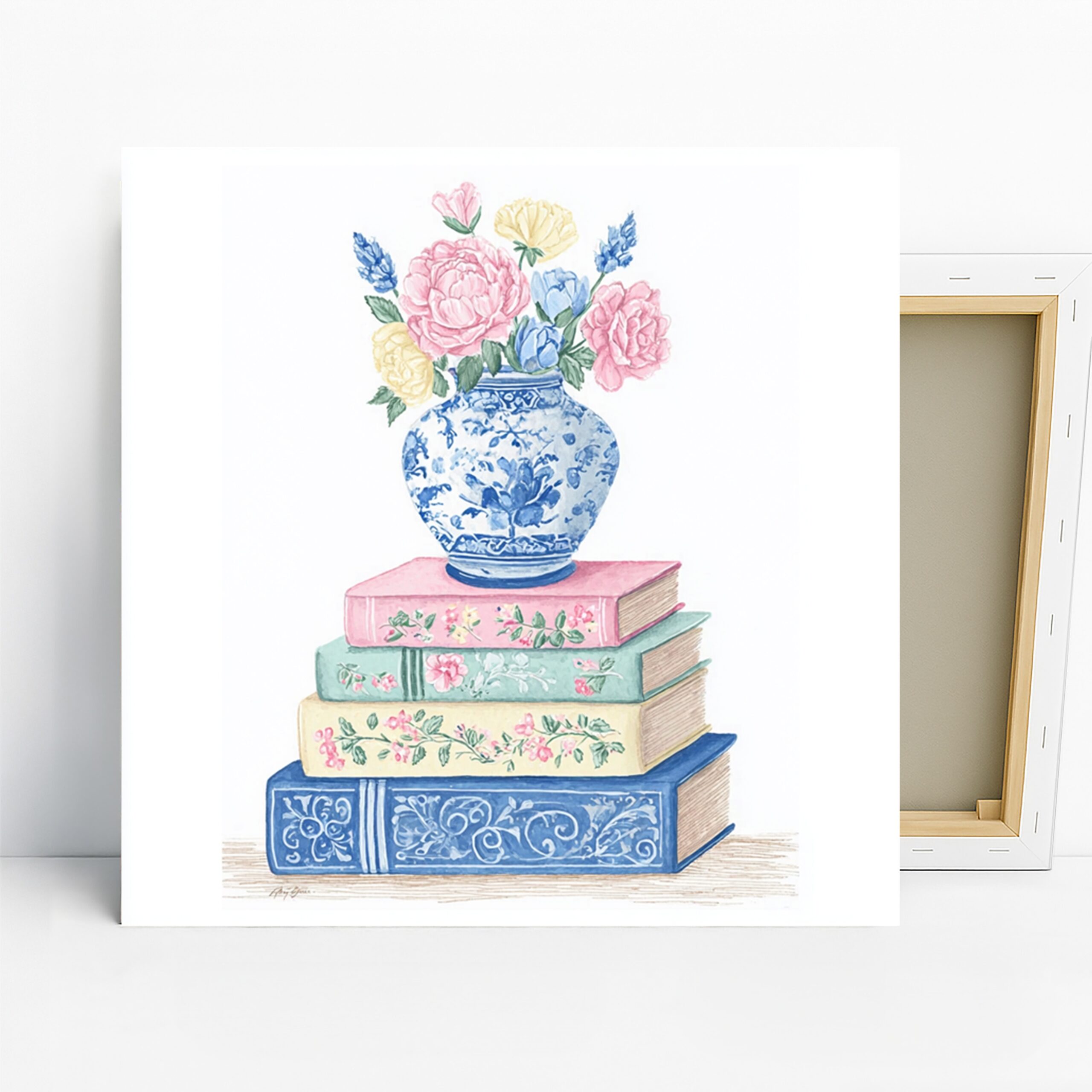 1.jpg Vintage Floral Book Art
