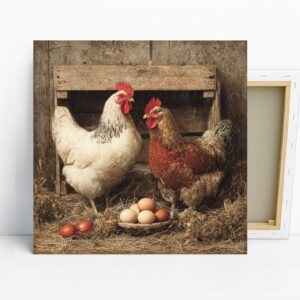 Rooster and Chicken Art