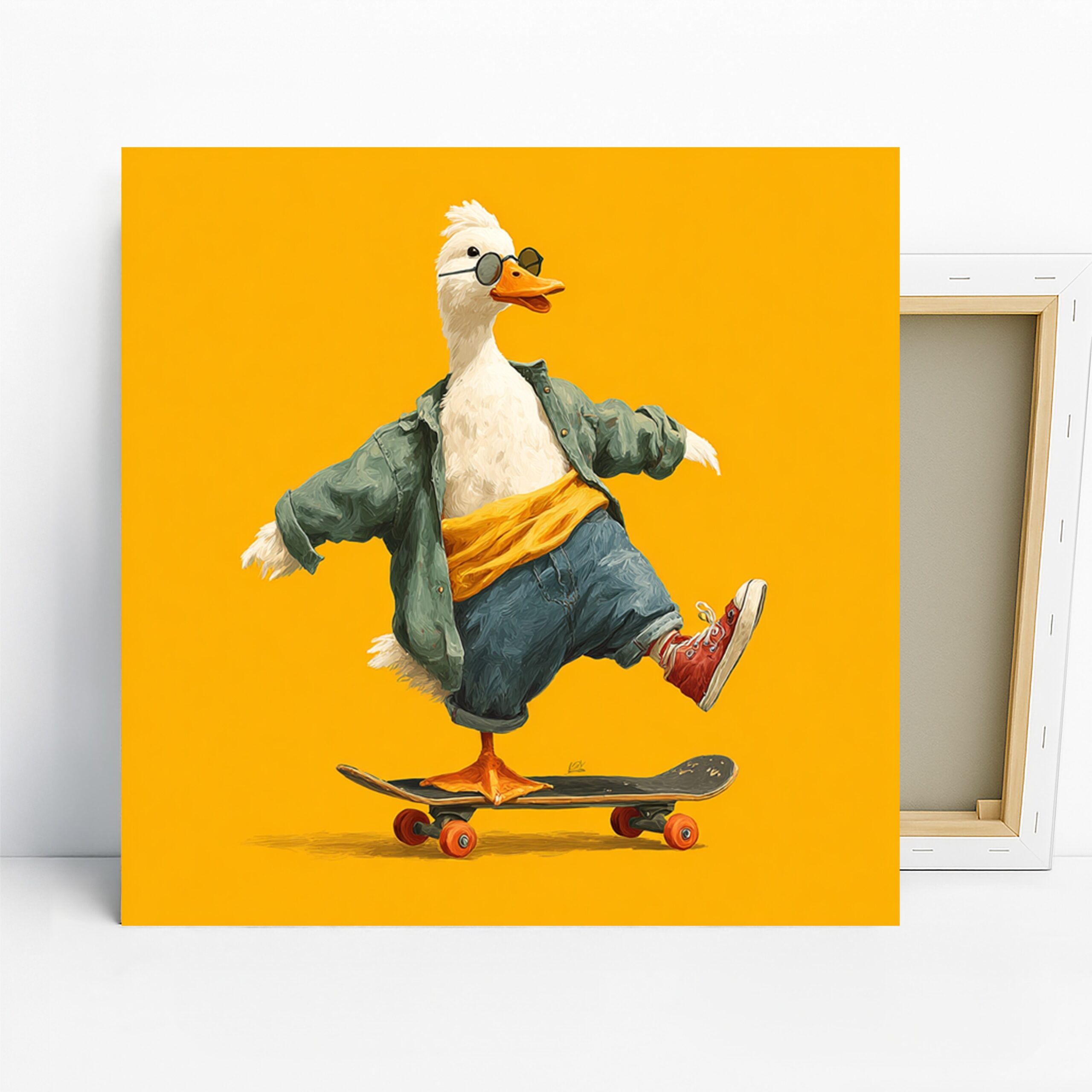 1.jpg Skateboarding Duck Art