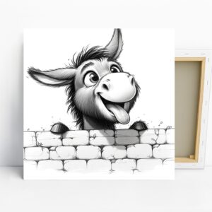 Donkey Peeking Art