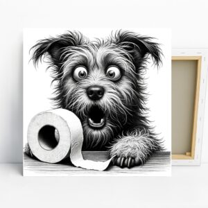 Yorkshire Terrier Toilet Paper Art