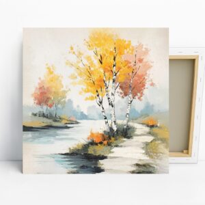Autumn Birch Trees Art
