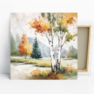 Autumn Birch Forest Art