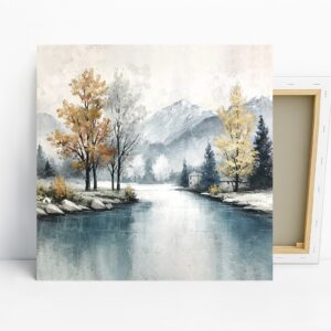 Tranquil Mountain Lake Art
