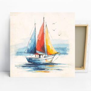 Colorful Sailboat Art