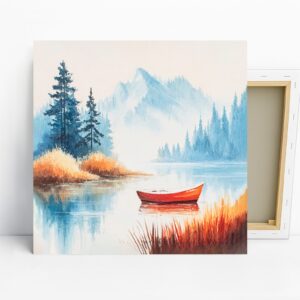 Misty Mountain Lake Art