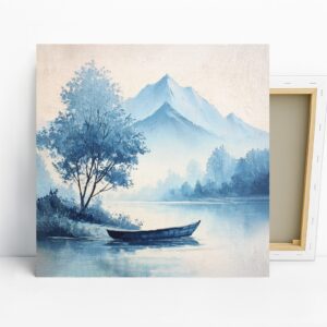 Serene Lake Mountain Art