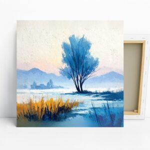 Winter Lake Tree Art