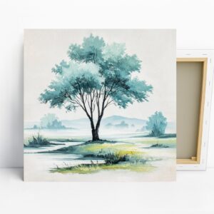 Serene Tree Lake Art