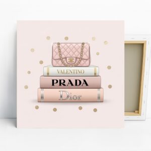 Luxury Fashion Book Stack Art